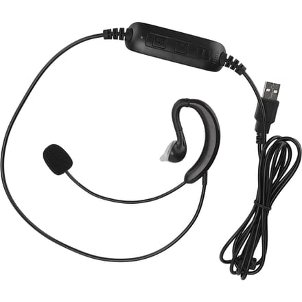 Casque d'écoute USB avec crochet d'oreille, accessoire pour ordinateur portable, compatible avec Skype, QQ, MSN