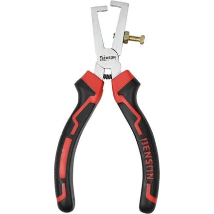Benson - Stevige afstriptang - 150 mm - robuuste grip - instelbare stelschroef - Comfort grip - Zwart- rood