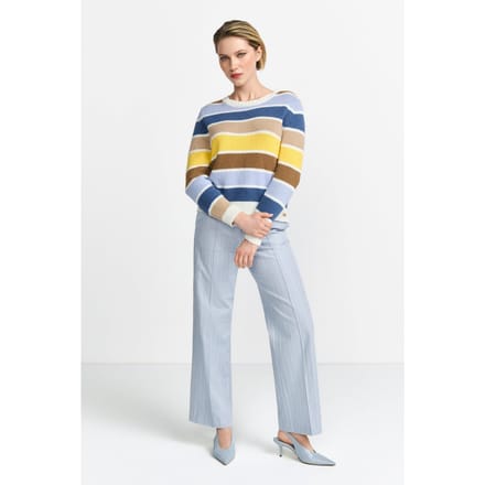 Rich & Royal Multicoloured Stripe Crew Recycled Original Taglia: L | Maglioni a maglia Outlet | Donna