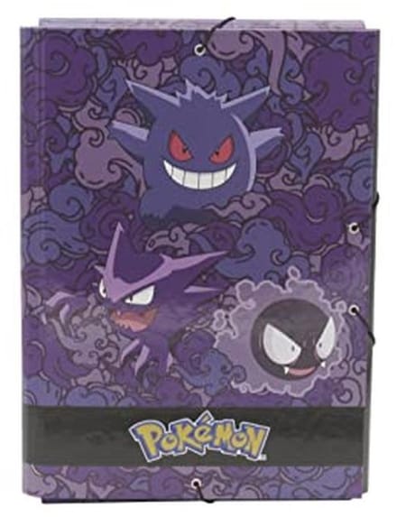 Gengar verzamelmap - Schoolmateriaal met elastiek in paars