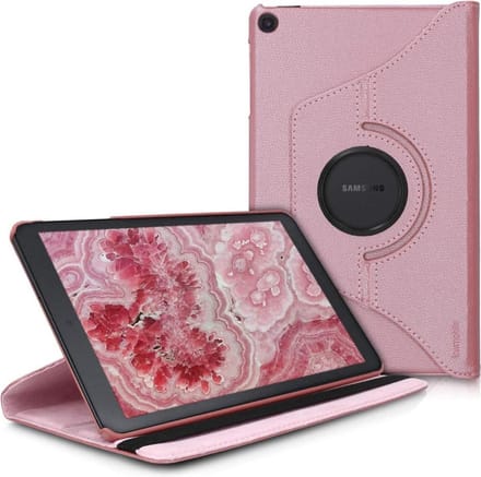 HB Hoes Geschikt voor Samsung Galaxy Tab S6 Lite - Draaibare Tablet Case met Standaard - Roségoud
