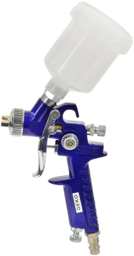GEKO HVLP verfspuit - 0,8 mm nozzle - 125 ml reservoir - aluminium behuizing