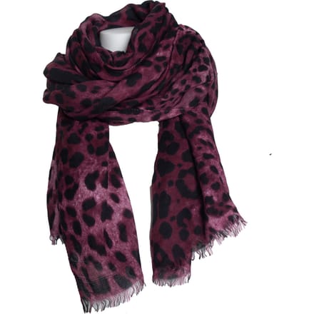 Dolce & Gabbana, sjaal met luipaardprint in paars