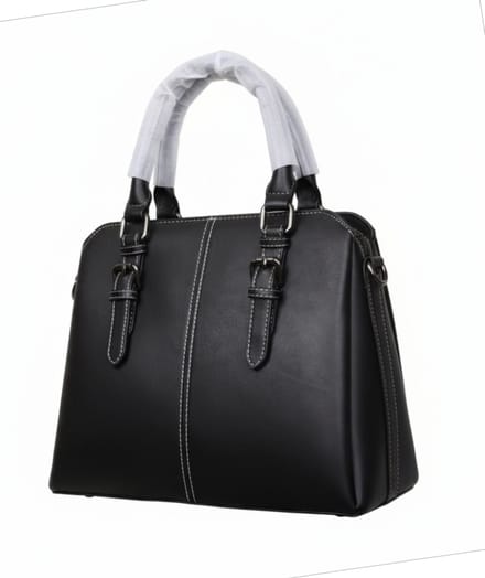 TK-S Handtas-Schoudertas-crossbodytas, accent stiksel, zwart