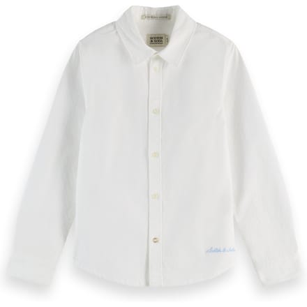Scotch & Soda Boy Classic Dressed Shirt Star White Maat: 8 | Overhemden Outlet | kids | Wit
