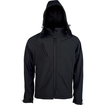 Kariban Heren softshell jas met afneembare capuchon K413 - Black - 3XL
