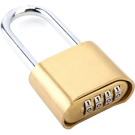 Cadenas Extérieur Code Combinaison 4 Chiffres Cadenas Long Étanche Laiton beige