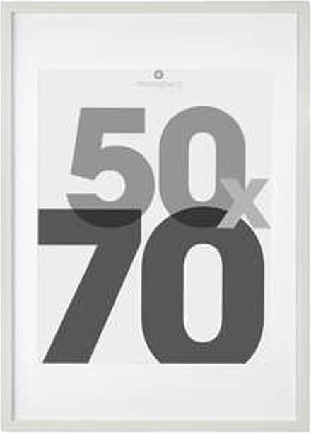 FOTOKADER 50 X 70 CM - MDF - WIT - MET PASSE PARTOUT