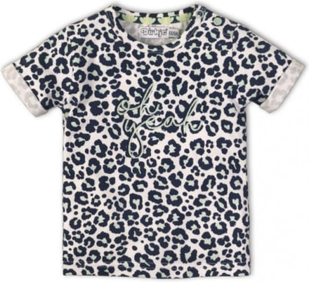 Dirkje baby t-shirt tijgerprint blauw  maat 62