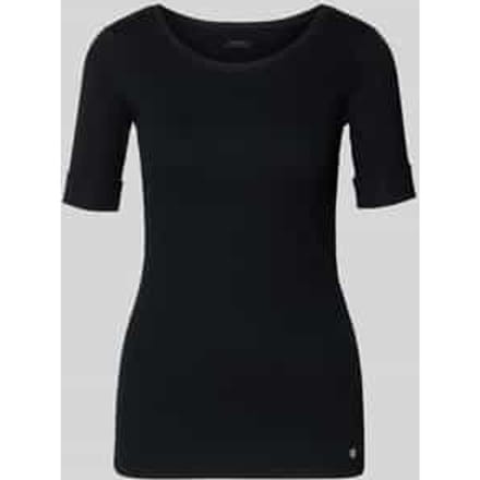 T-shirt met mouwomslag en ronde hals
