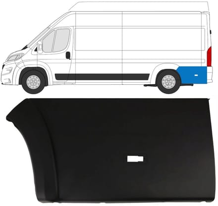Achterste zijlijst sierlijst voor Peugeot Boxer 2018- / Links