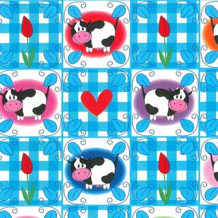 Grappig Inpakpapier met Koeien | 250m x 30-100cm |variant: 70 cm / 250 mtr.