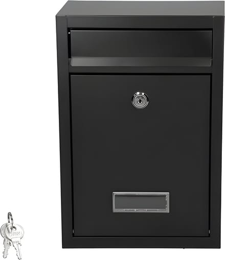 ECD Germany IP-534 - Brievenbus - Staal - Zwart - 21,5x9x32 cm