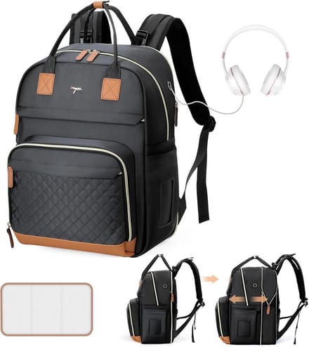 Grote Uitbreidbare Luiertas Rugzak met Aankleedkussen – Multifunctionele Mommy Bag