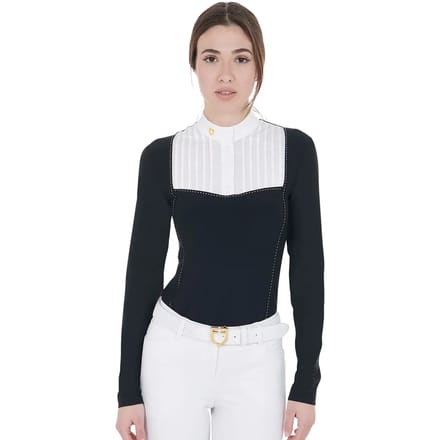 Wedstrijdrij polo met lange mouwen voor dames Equestro