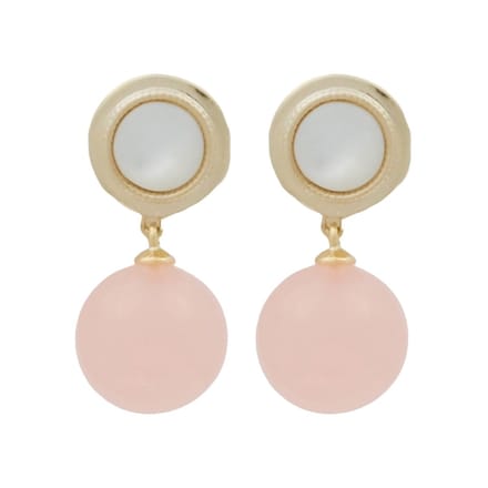 Rose Ball Earrings Gold 16K