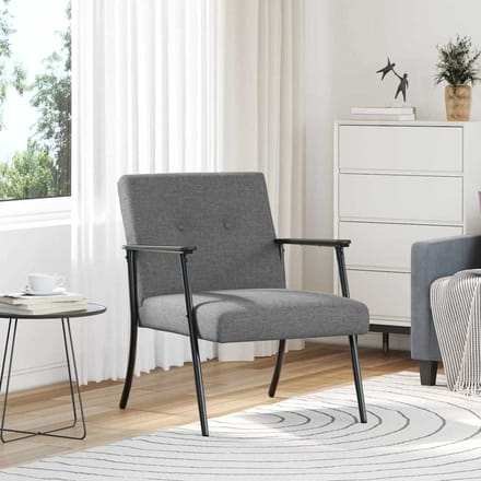 vidaXL - Fauteuil - Donkergrijs - Stof