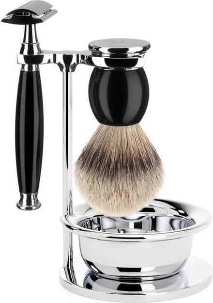 MÜHLE -Scheerset Sophist 4-delig - Zwart - Saf.Razor