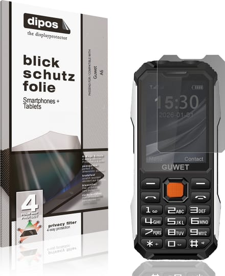 dipos – Matte Privacy Screenprotector geschikt voor Guwet A6 | Anti-Spy Beschermfolie