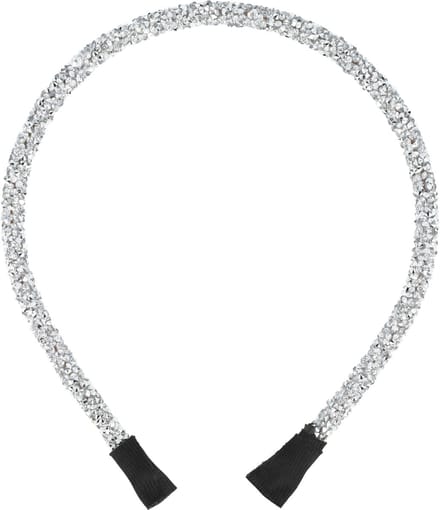 Lajetti Glitter Haarband Zilver - Skinny Diadeem