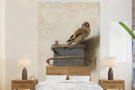 Behang - Fotobehang Het puttertje - Carel Fabritius - Breedte 145 cm x hoogte 220 cm