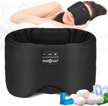 Zijden Slaapmasker met Bluetooth Hoofdtelefoon voor Ontspanning en Comfort