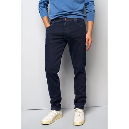 Meyer Jeans M5 Five Super Stretch Dark Denim Organic Cotton Overdyed Dark Blue / male