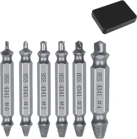 Schroef Uitdraai Set - Kapotte Dolle Schroeven Uitdraaier - Verwijderset - Set van 6 - IXEN