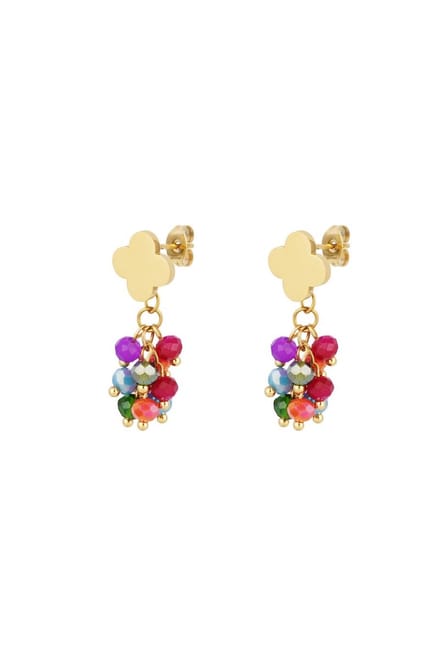 Oorbellen festive clover - Multicolor