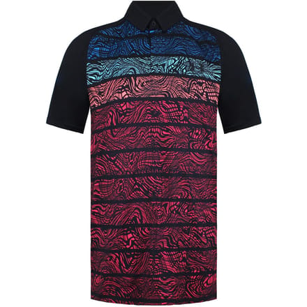 Under Armour Iso-Chill Heren Zwart/Paars Psych Stripe Poloshirt