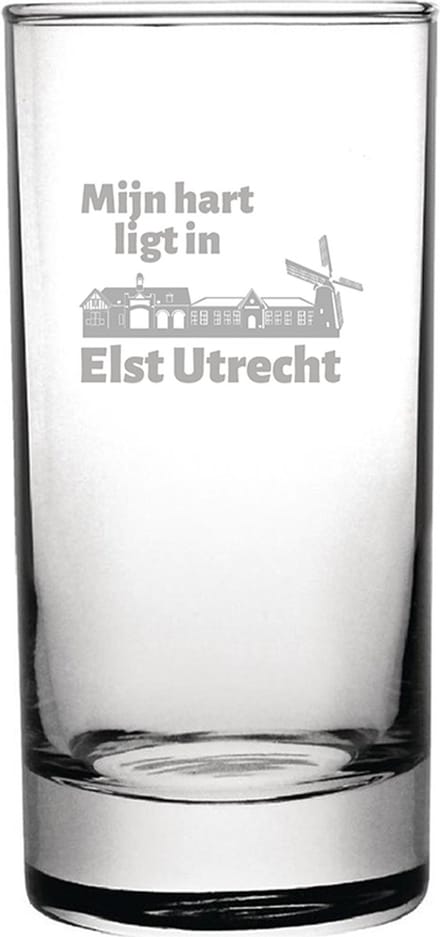 Gegraveerde longdrinkglas 28,5cl Elst Utrecht