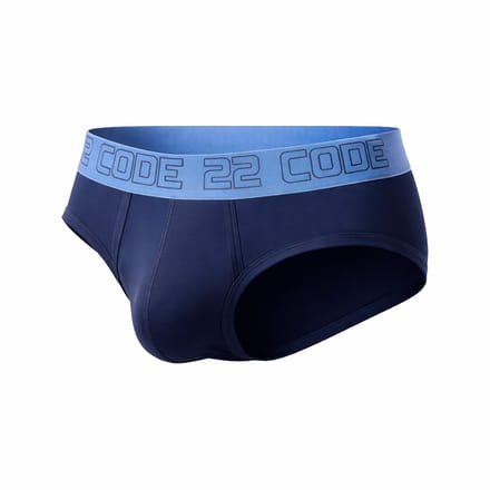 CODE 22 Bouquet Brief Navy - MAAT S - Heren Ondergoed - Slip voor Man - Mannen Brief