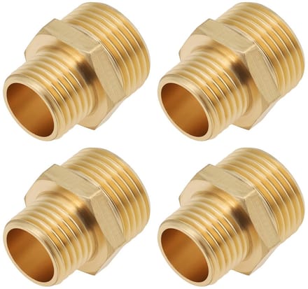 Dailygoods - 4 Stuks Messing Adapters voor Vloeibare Gas Pijpsystemen