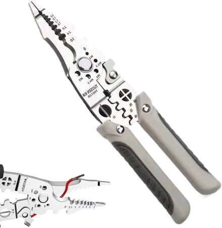 Draadstripper Tang - Kabel Stripper - Elektrisch Werk - Multifunctioneel Ontwerp - 18.5 cm - Zwart