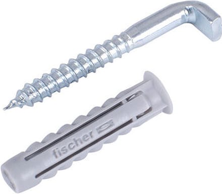 Pluggen met L-schroef SX Fischer D6xL30mm 8st