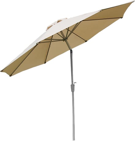 Parasol N19, tuinparasol, Ø 3m kantelbaar polyester/aluminium 5kg ~ crème