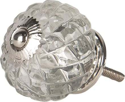Clayre & Eef Deurknop Ø 4 cm Transparant Glas