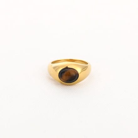 Bijoutheek Ring (Sieraad) Bold Steen Maat 17 Brown