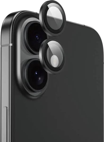Individuele Ring Cover Camera Lens Protector Geschikt voor: iPhone 16 Plus - HD Heldere Bubble Free Bescherming (Zwart)