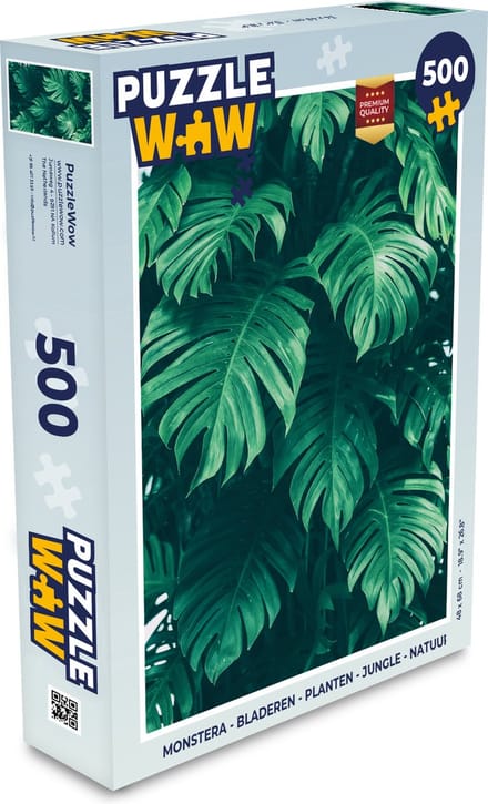 Puzzel Monstera - Bladeren - Planten - Jungle - Natuur - Legpuzzel - Puzzel 500 stukjes