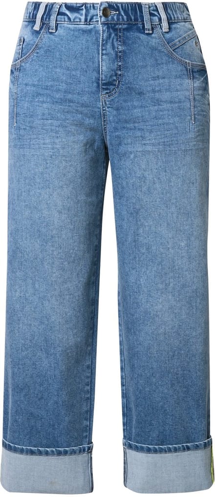 Laurasøn - Dames - Jeans wijde pijp - Blauw denim - Maat 52