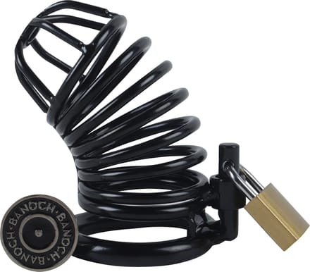 Banoch | Cockcage Zwart metaal | Chastity Cage met 3 ringen | 40 mm, 45 mm & 50 mm