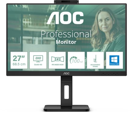 27" AOC Pro-line Q27P3CW - 2560x1440 (QHD) - 75Hz - IPS - 65W USB-C
