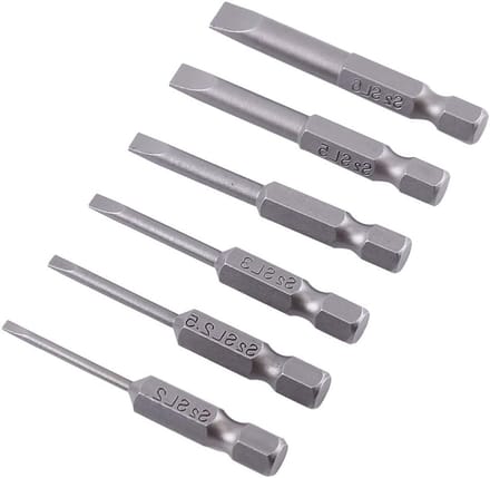 Set van 6 Stuks 50mm Magnetische Schroevendraaier Bits met Hexaansluiting voor Schroeven en Boormachines