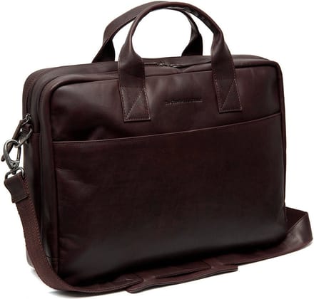 The Chesterfield Brand Frazer Waxed Pull Up Laptoptas - 15 inch - Bruin