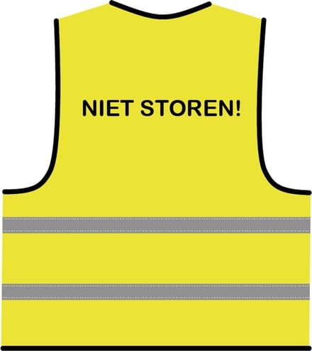 Niet storen hesje geel