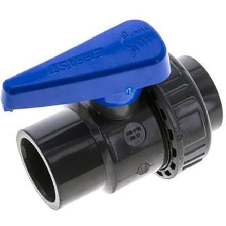 PVC 2-weg Kogelkraan Enkele Wartel 40 mm Sok EPDM
