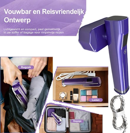 Draagbare Stoomreiniger - Compact Ontwerp met LCD Display, Ideaal voor Reizen en Huishoudelijk Gebruik