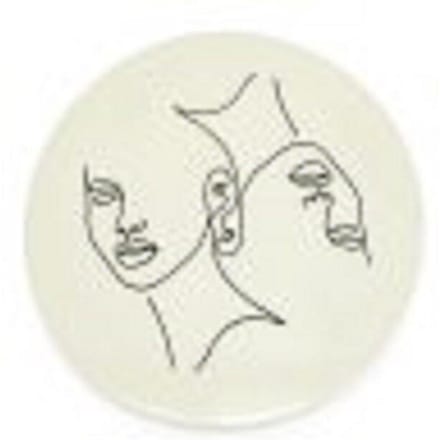 Furnilux Wanddecoratie - Abstract Clay 45x45 cm - Beige - Klein