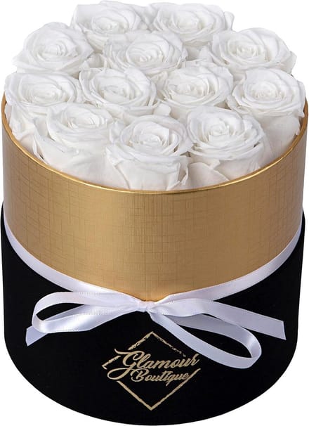 Eeuwige Rozen in Luxe Geschenkdoos - Geconserveerde Bloemen Die 1 Jaar Meegaan